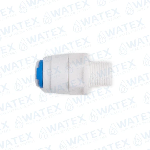 QCF straight adapter 1/4" tube × 1/8" male thread