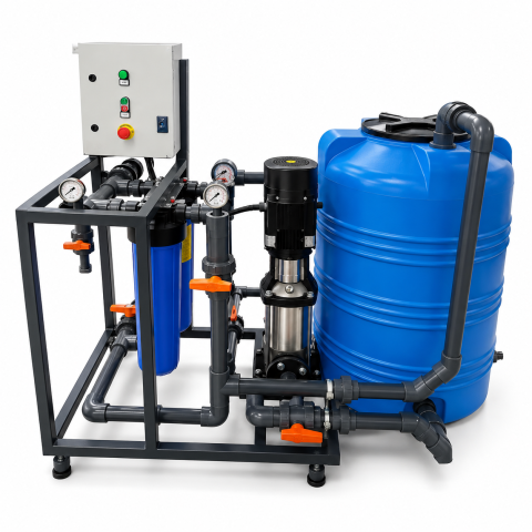 Ecosoft CIP unit for 2.5″. 4″ membranes systems