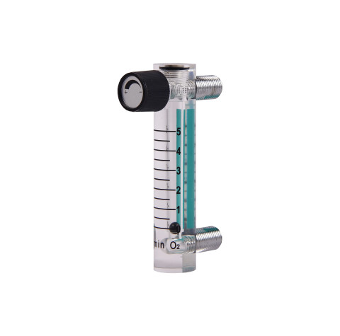 Air flow meter 0-5 l/min with regulation