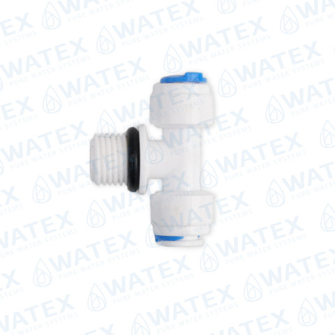 QCF equal tee 1/4'' tube - 1/4'' thread - 1/4'' tube
