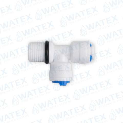 QCF equal tee 1/4'' tube - 1/4'' tube - 1/4'' thread