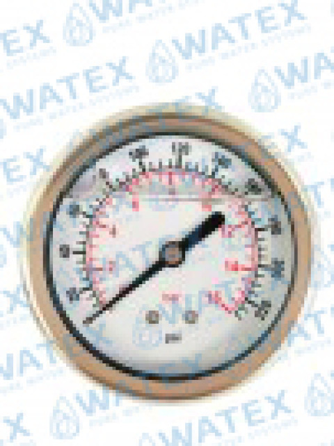 Manometer 16 bar with glycerin 1/4'' (center)
