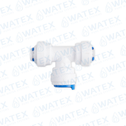 QCF equal tee 1/4'' tube - 3/8'' tube - 1/4'' tube