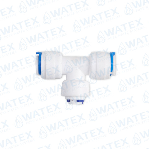 QCF equal tee 3/8'' tube - 1/4'' tube - 3/8'' tube
