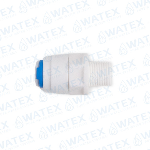 QCF straight adaptor 1/4'' tube - 1/8'' thread male