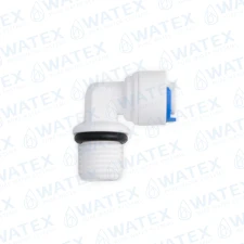 QCF-002-L connector, 1/4″ tube × 1/4″ male thread