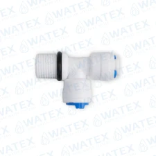 QCF tee 1/4" tube × 1/4" tube for water filters