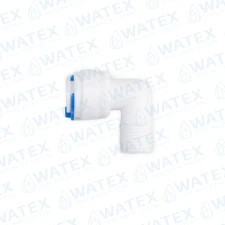 QCF 90° elbow 3/8" tube × 1/4" thread