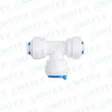 QCF equal tee 1/4" tube × 3/8" tube × 1/8" tube