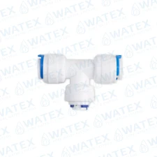 QCF equal tee 3/8" tube × 1/4" tube × 3/8" tube