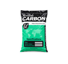 Heycarbons granuleeritud kookospähkli aktiivsüsi (0,6–2,36 mm), 25 kg (50 l)
