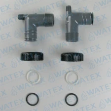 WS1 fitting assembly 1" PVC male BSPT 90°