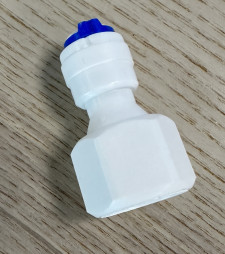 QCF straight adaptor 1/4'' tube - 3/8'' thread