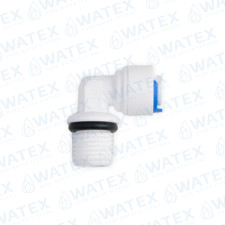 QCF elbow 90° 1/4'' tube - 1/4'' thread