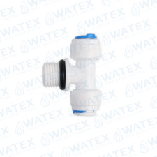 QCF equal tee 1/4'' tube - 1/4'' thread - 1/4'' tube