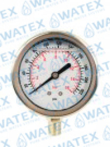 Manometer 16 bar with glycerin 1/4'' (bottom)