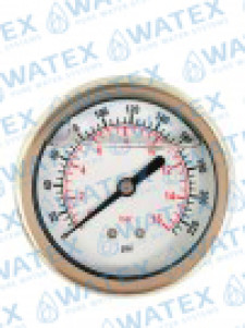 Manometer 16 bar with glycerin 1/4'' (center)