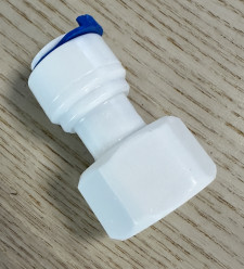 QCF straight adaptor 3/8'' tube - 1/2'' thread